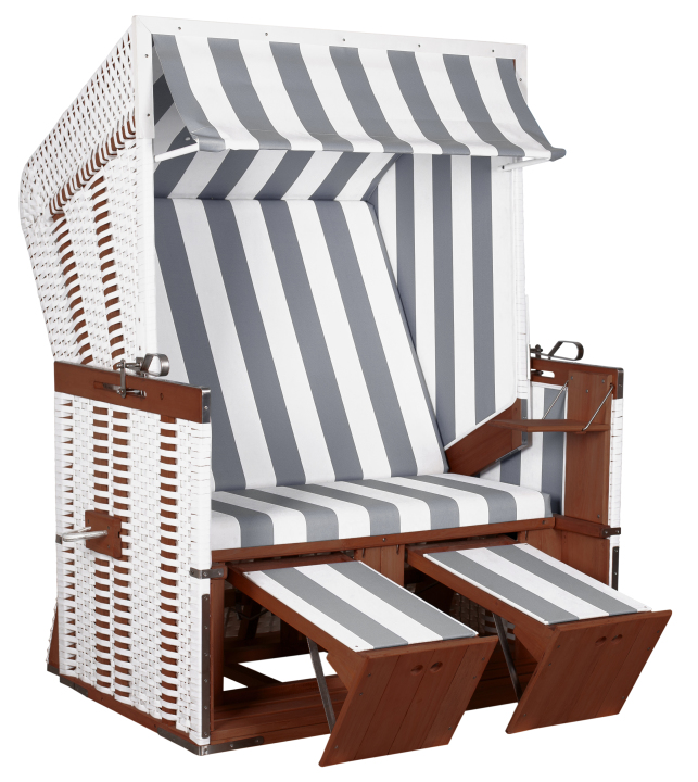 Strandkorb Profi Nordsee Sylt PVC white Des. 989