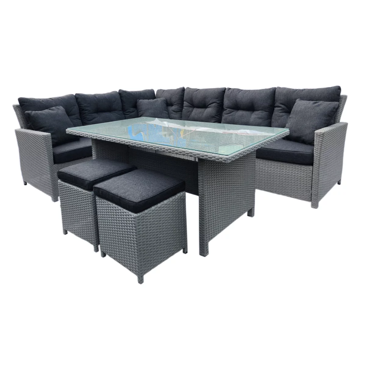 Gartenmöbel Lounge Set Anero PE grey inkl. Tisch günstig online kaufen