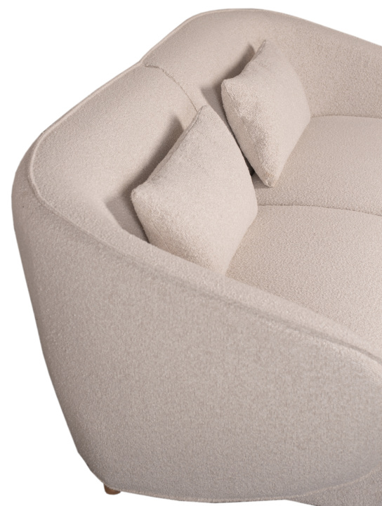 Indoor-Loungeset Alezio Beige & Tisch Tarent rund