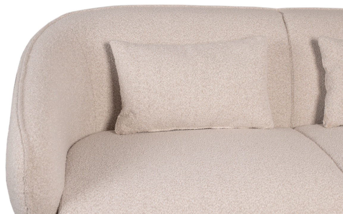 Indoor-Loungeset Alezio Beige & Tisch Tarent rund